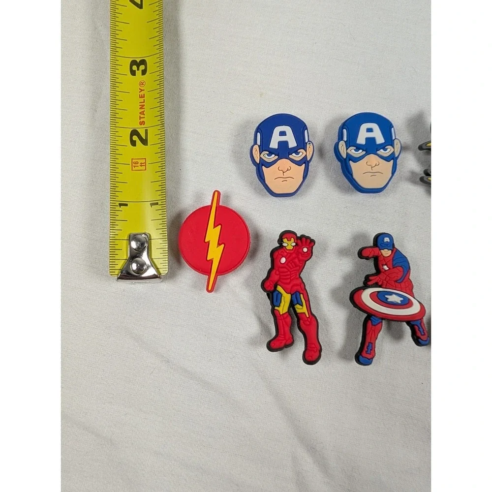 Marvel Characters Shoe Charms Wolverine Captain America Flash Various Lot Of 9
